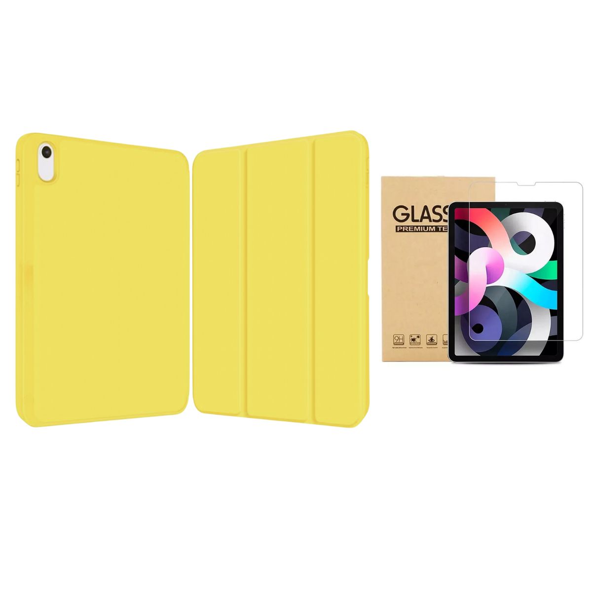 GENERICO - Fundas iPad Más Lámina Vidrio Para iPad 10 Gen/A16 (11GEN) - Amarillo