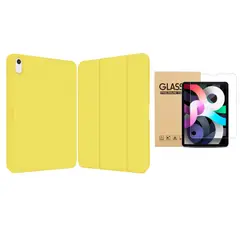 GENERICO - Fundas iPad Más Lámina De Vidrio Para iPad Pro11 2018-2022 - Amarillo