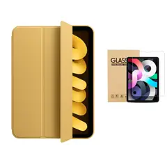 GENERICO - Fundas iPad Más Lámina De Vidrio Para iPad Air 11 M2 / M3 - Dorado