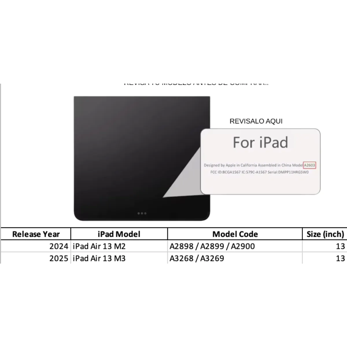 GENERICO - Fundas iPad Más Lámina De Vidrio Para iPad Air 13 M2 / M3 - Gris Oscuro