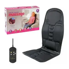 GENERICO - Cojín Masajeador Espalda Coche Massage JB-100B Plegable Vibración Calor