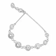 JOYAS MYTOKE - Pulsera Piedras Circones Plata Fina 925 Mujer Delicada