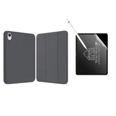 GENERICO - Fundas iPad Más Lámina Paperlike Para iPad 10.2 (7/8/9gen) - Gris Oscuro