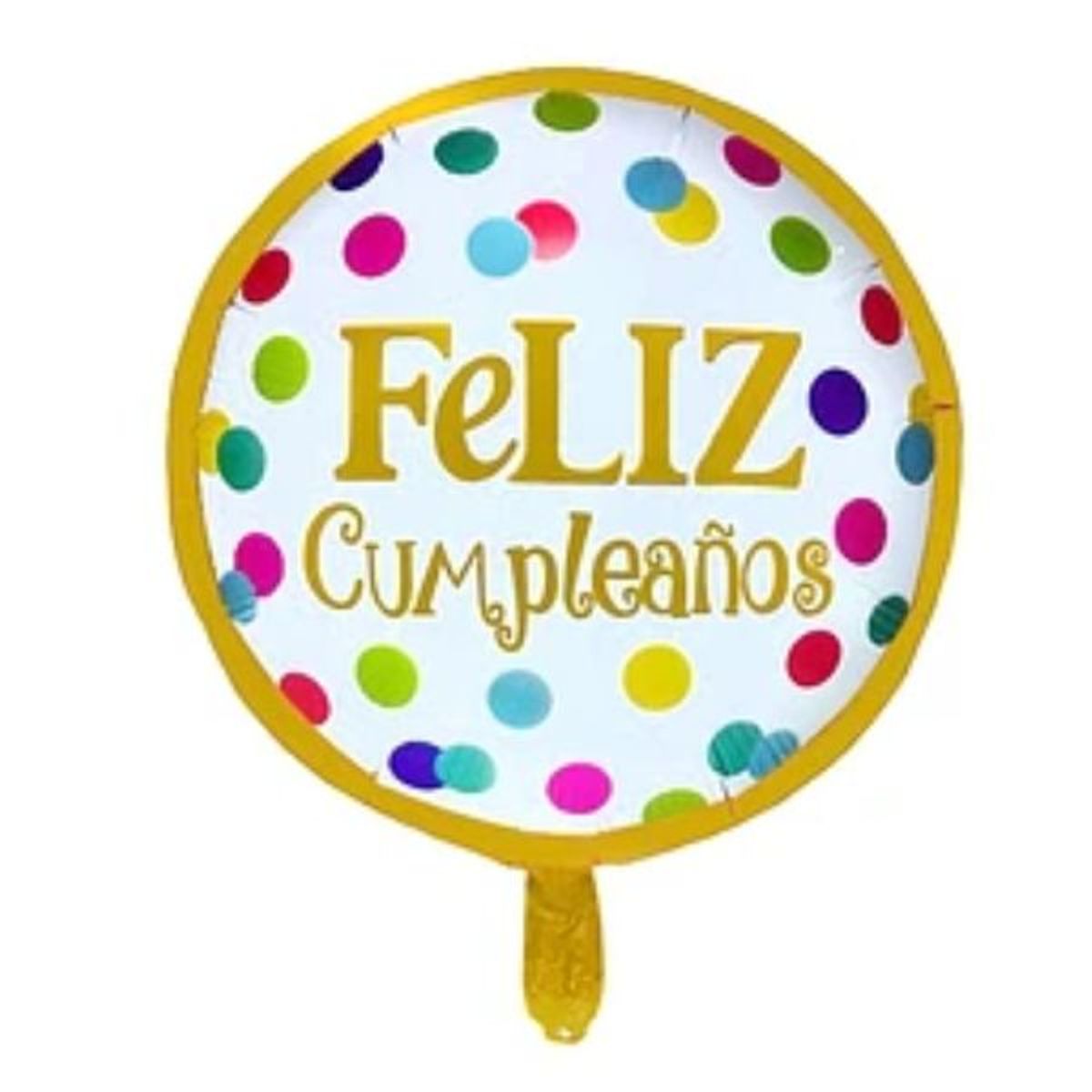 GENERICO - Globo metalico redondo feliz cumpleaños