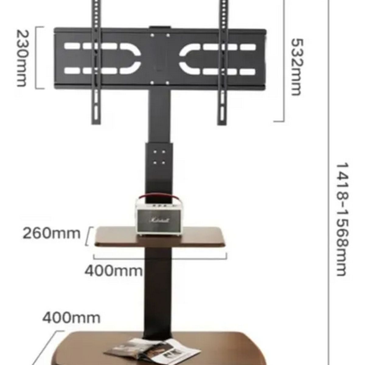GENERICO - Soporte Rack Movil De Tv Con Ruedas 32 A 70 Base Pedestal