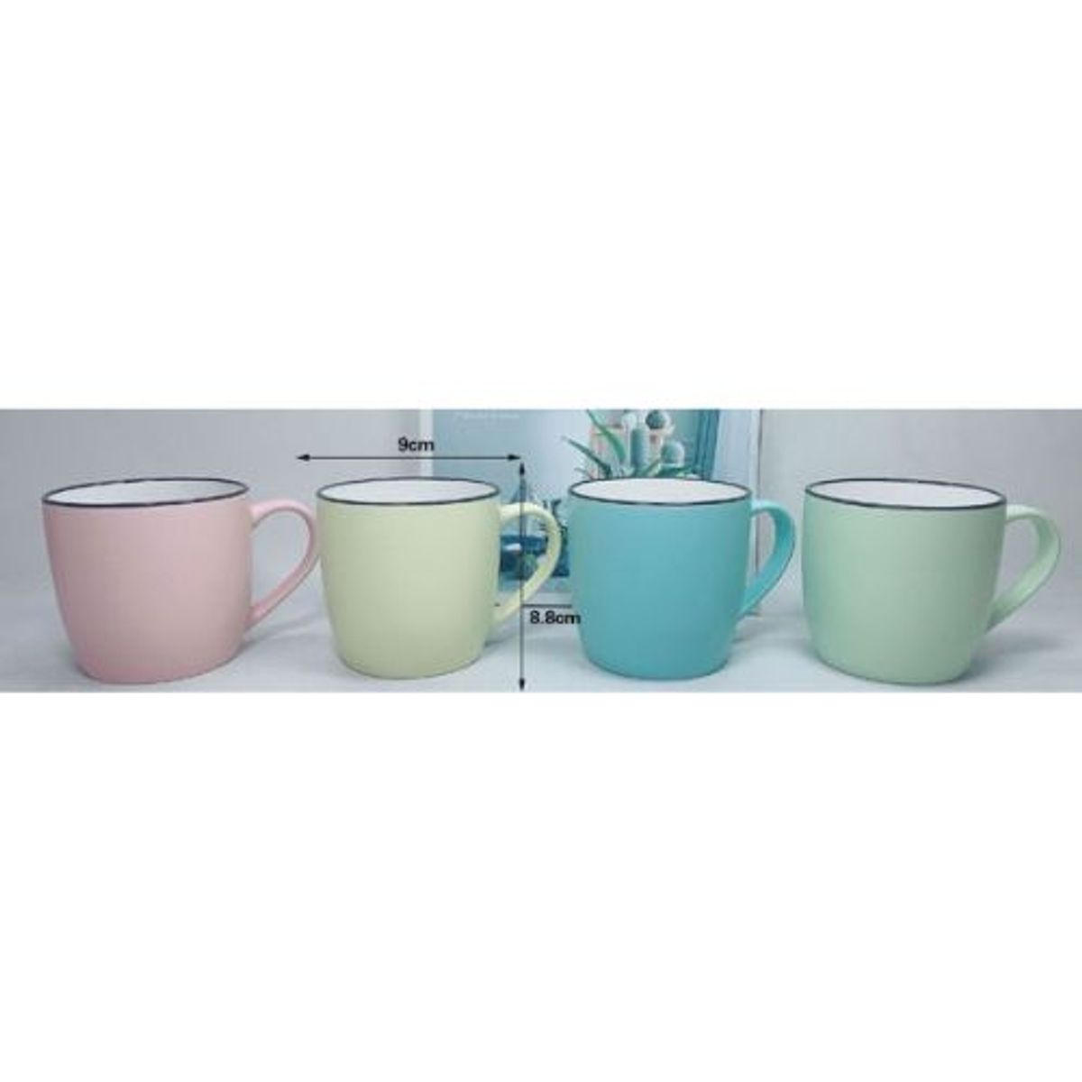 GENERICO - TAZAS DE CERAMICA 390ML COLORES SURTIDOS