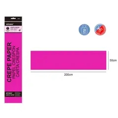 GENERICO - Papel Crepé Fucsia 50X200Cm 21G