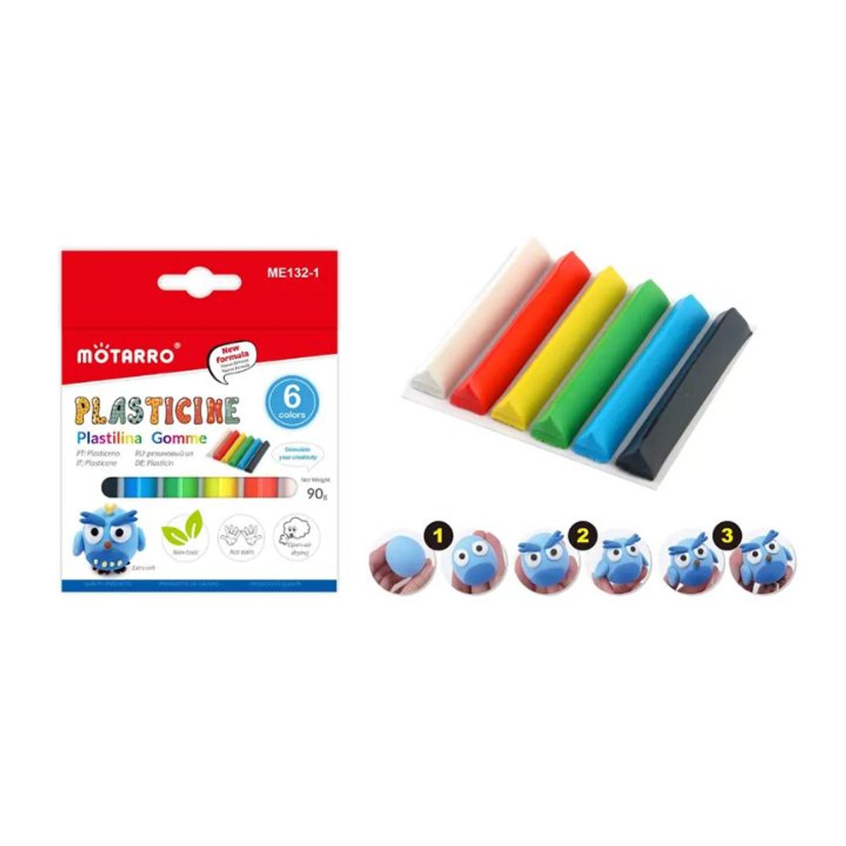 GENERICO - Plasticina 90G 6pc Colores