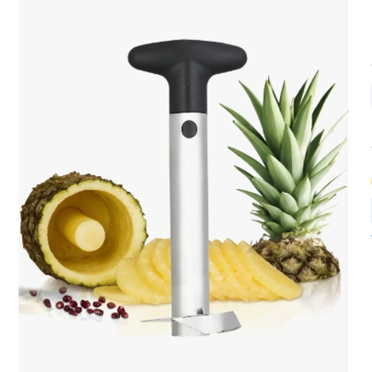 GENERICO - Pelador Cortador Rebanador Picador Extractor Piña Acero Inox