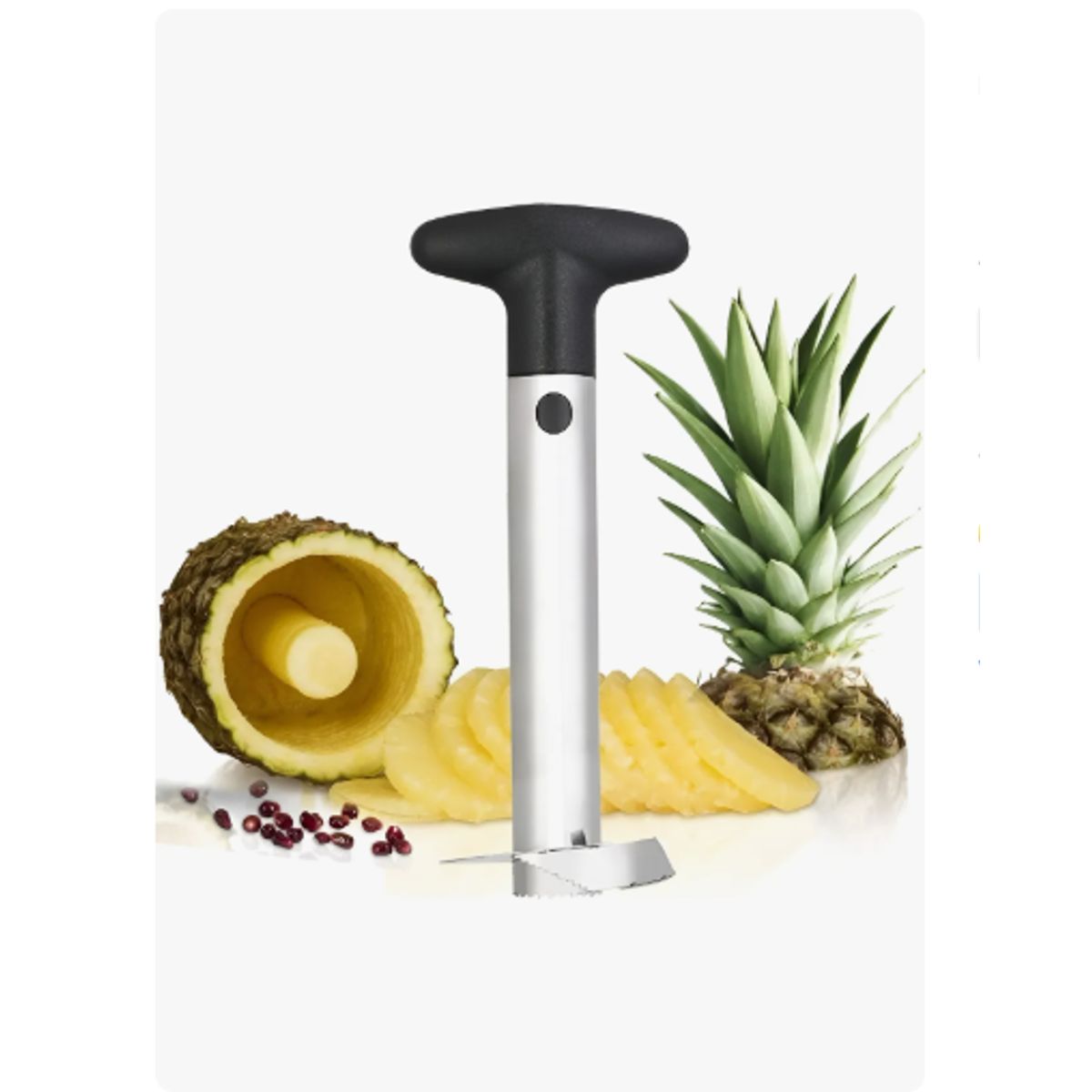GENERICO - Pelador Cortador Rebanador Picador Extractor Piña Acero Inox