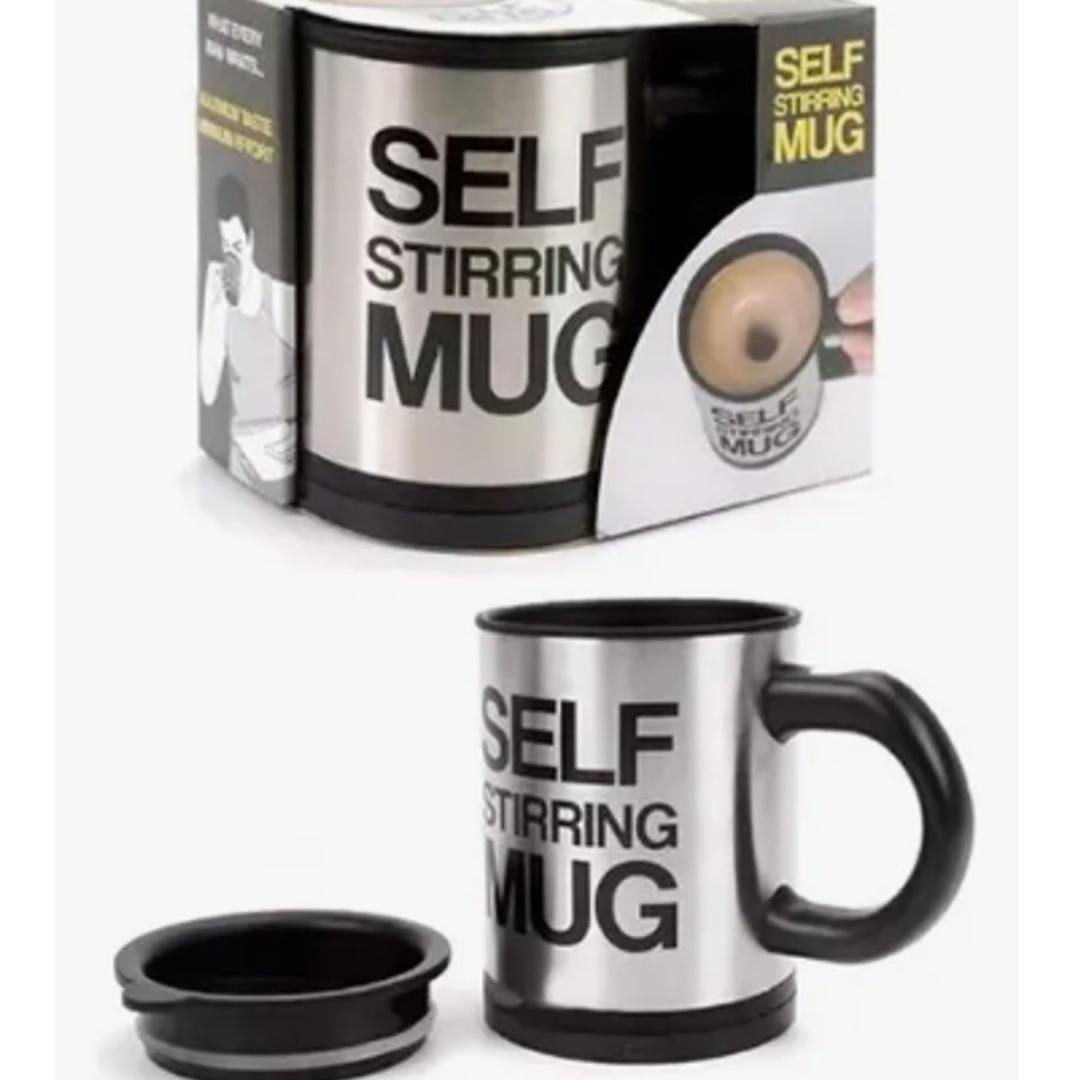GENERICO - Tazon Mug Electrico Café Leche Batido Revolvedor Automatico Verde Oscuro