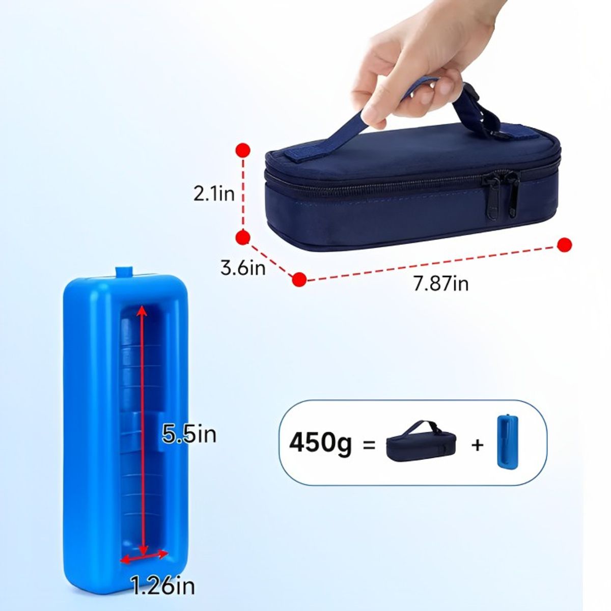 GENERICO - Bolso Estuche Porta Insulina Refrigerante cooler Azul
