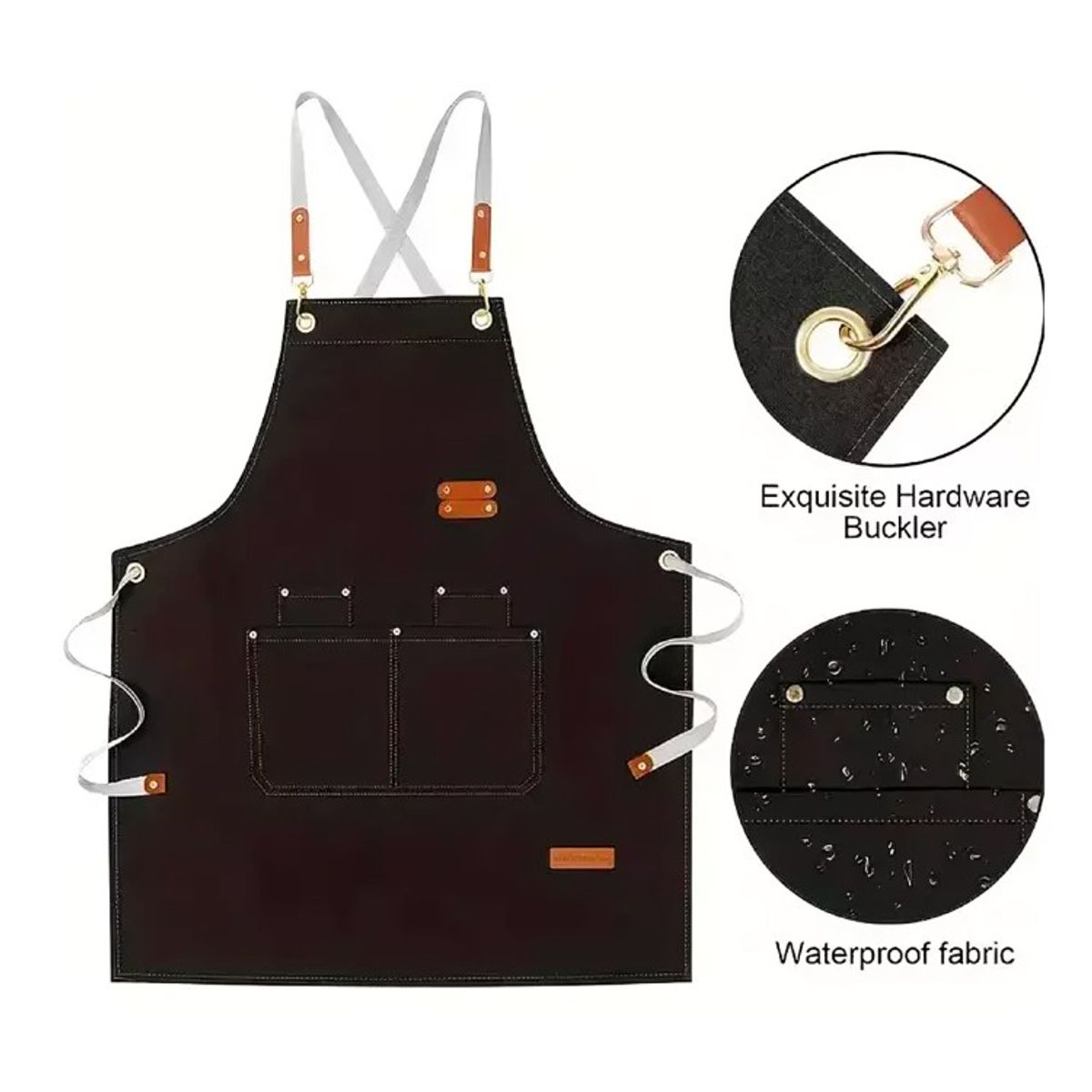 GENERICO - Delantal Clásica Impermeable Perchera Restaurant