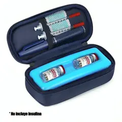 GENERICO - Bolso Estuche Porta Insulina Refrigerante cooler Azul