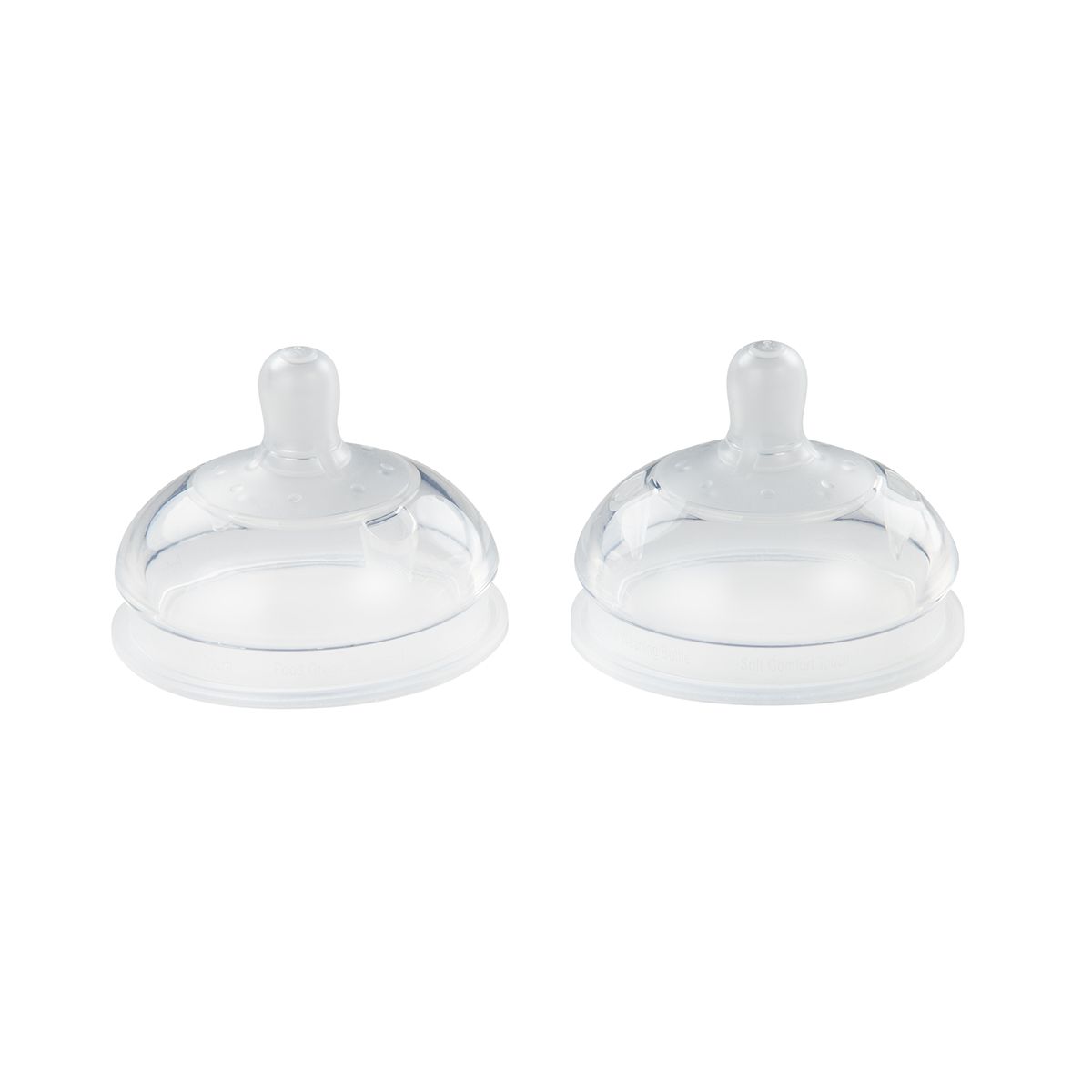 CARESTINO - Set de dos Tetinas Talle L 6m Blanco