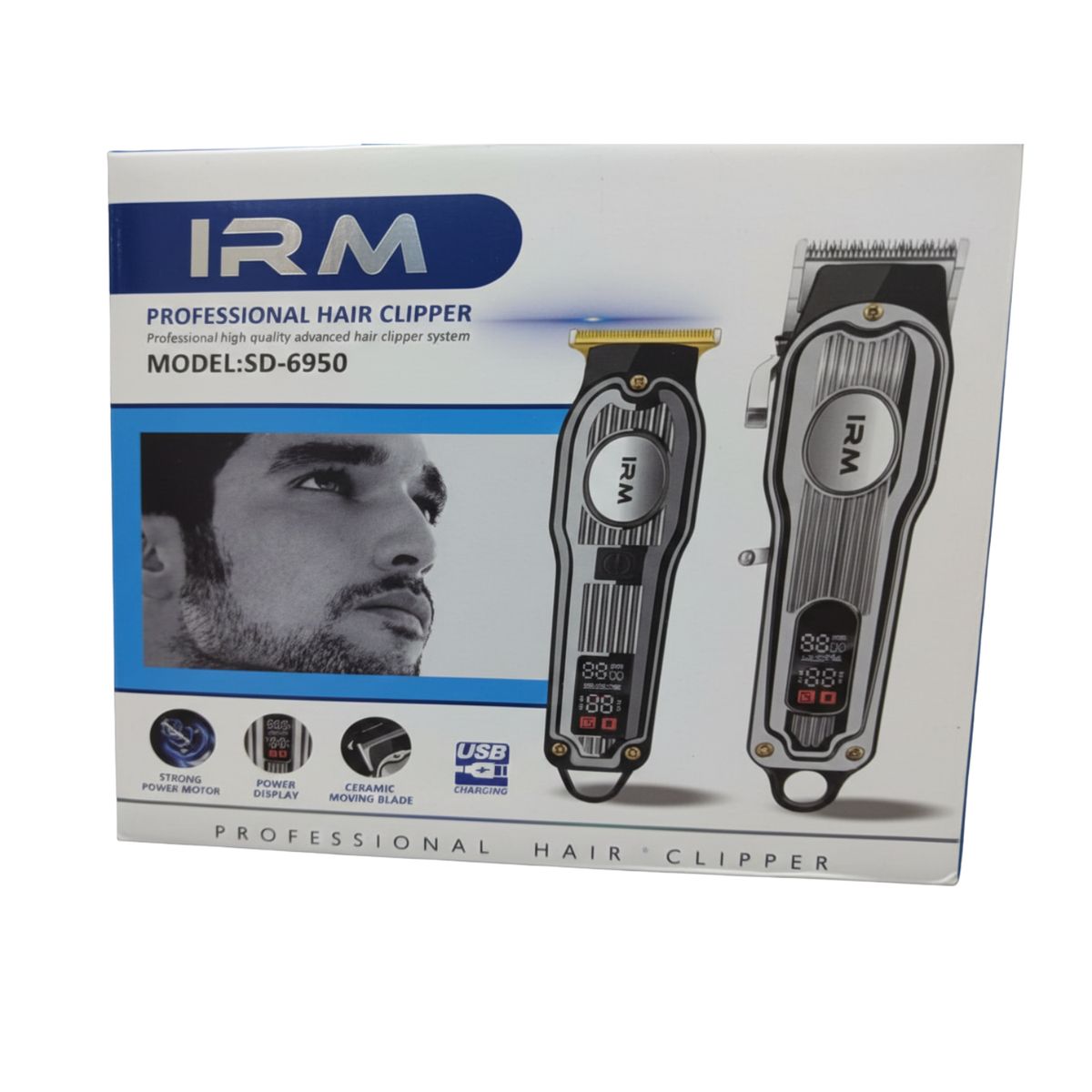 GENERICO - Maquina Cortapelo Profesional IRM SD-6950 - Set de Grooming Avanzado