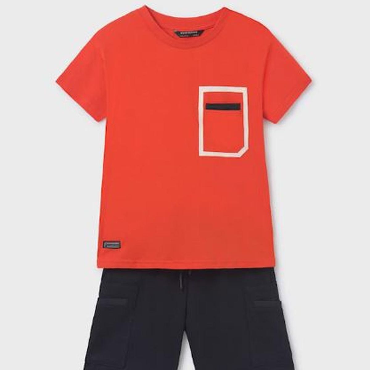 MAYORAL - Conjunto bermuda y camiseta contrastes chicos