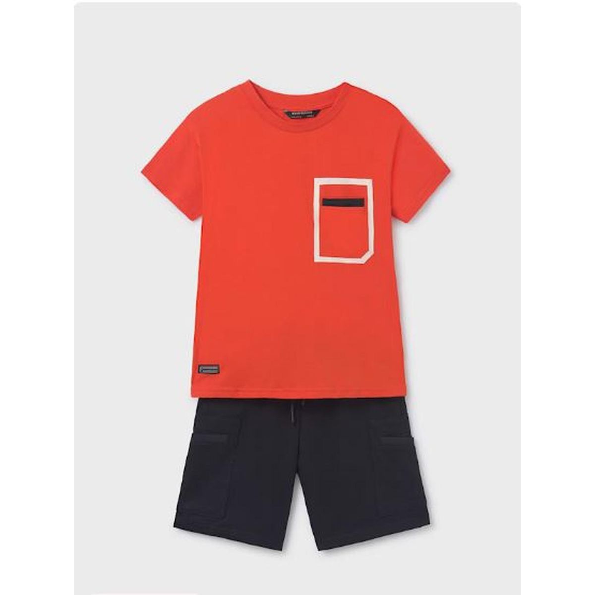 MAYORAL - Conjunto bermuda y camiseta contrastes chicos