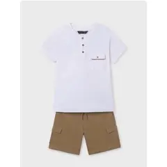 MAYORAL - Conjunto bermuda y camiseta cuello panadero chicos
