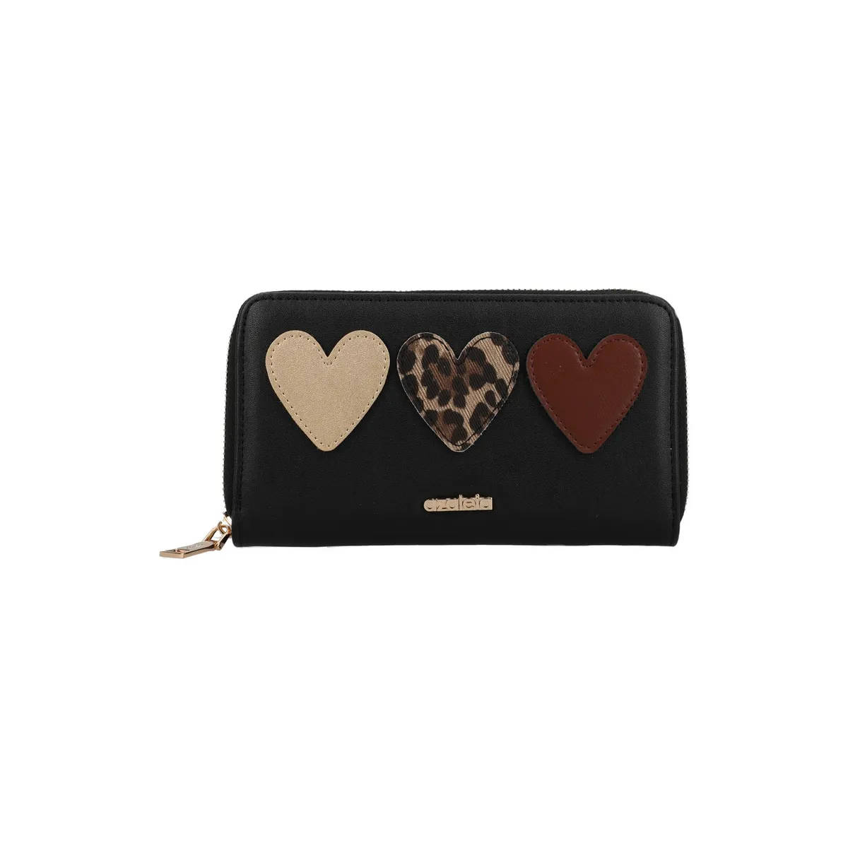 AZALEIA - Billetera Mujer Heart Wallet Negro AZALEIA