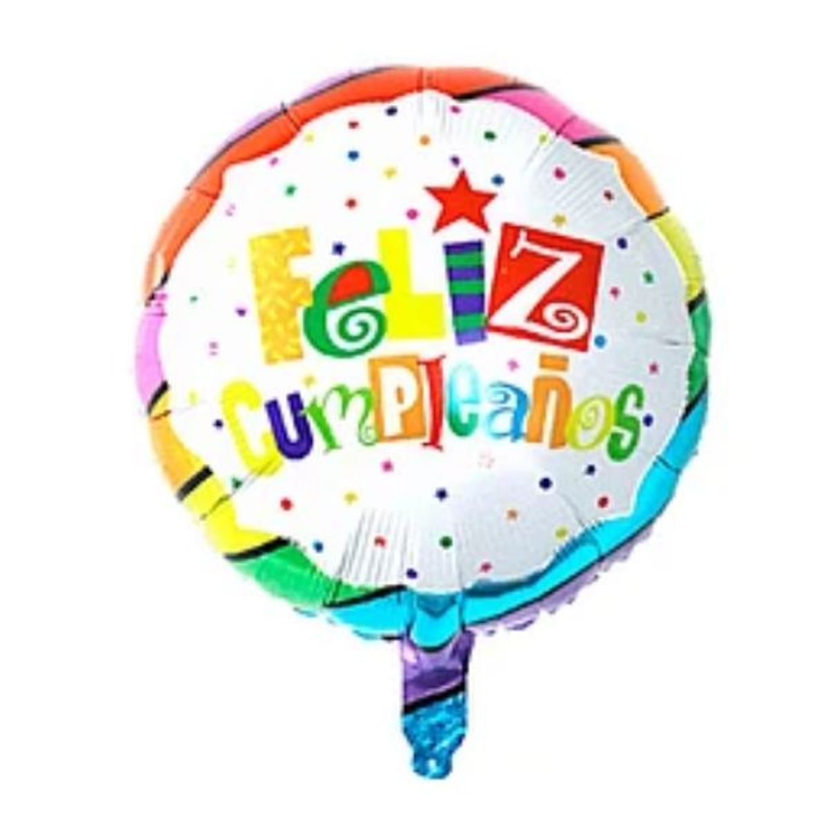 GENERICO - Globo metálico feliz cumpleaño multicolor 45cm