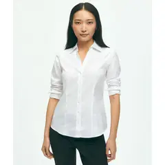 BROOKS BROTHERS - Blusa Mujer Supima Cotton Ni Fitted Spago Blanco