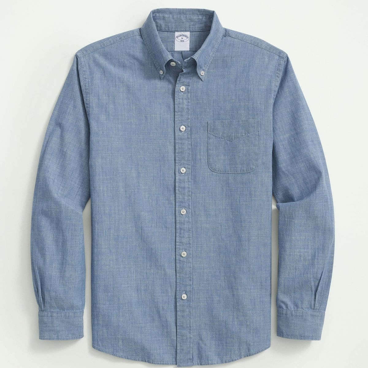 BROOKS BROTHERS - Camisa Hombre Chambray Cotton Polo Celeste Brooks Brothers