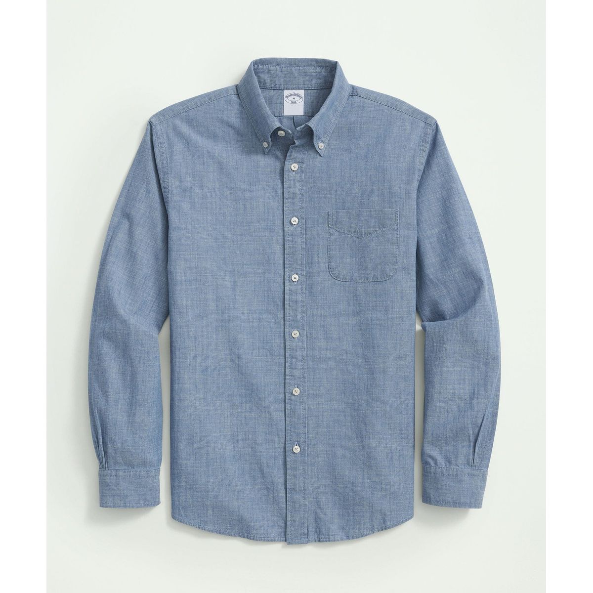 BROOKS BROTHERS - Camisa Hombre Chambray Cotton Polo Celeste Brooks Brothers