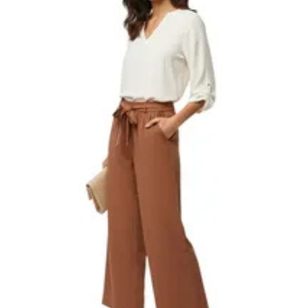 LOOK SHOP - Pantalón Palazzo Casual Sueltos. Pierna Ancha Recta. Verano 461