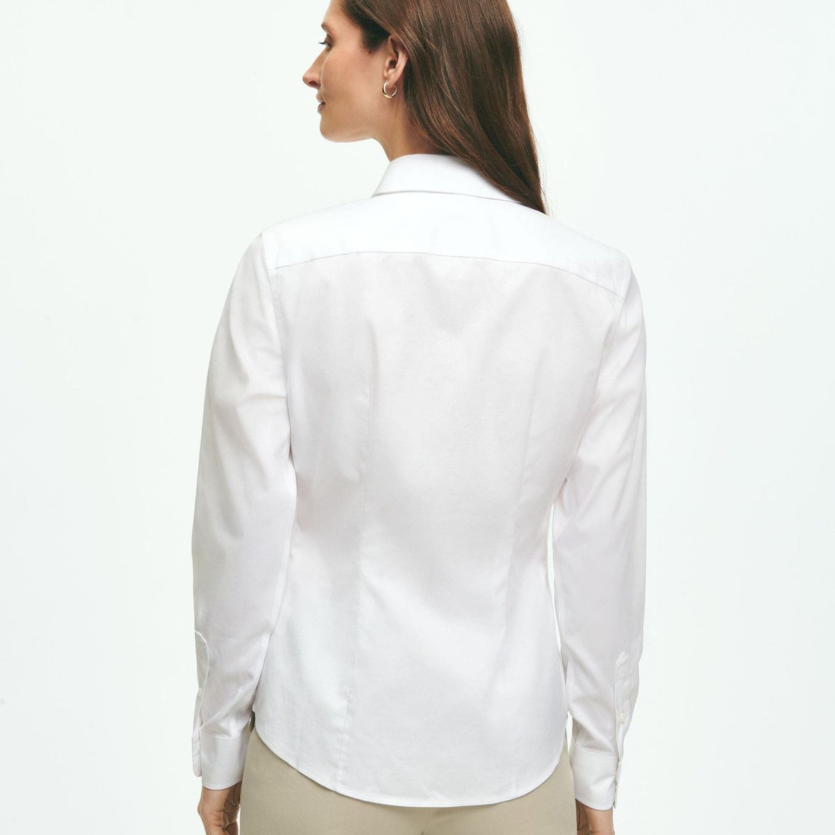 BROOKS BROTHERS - Blusa Mujer Supima Cotton Ni Fitted Blanco Brooks Brothers