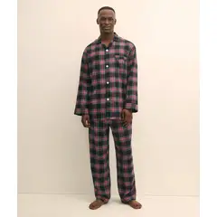 BROOKS BROTHERS - Pijama Hombre Cotton Flannel Tartan Gris