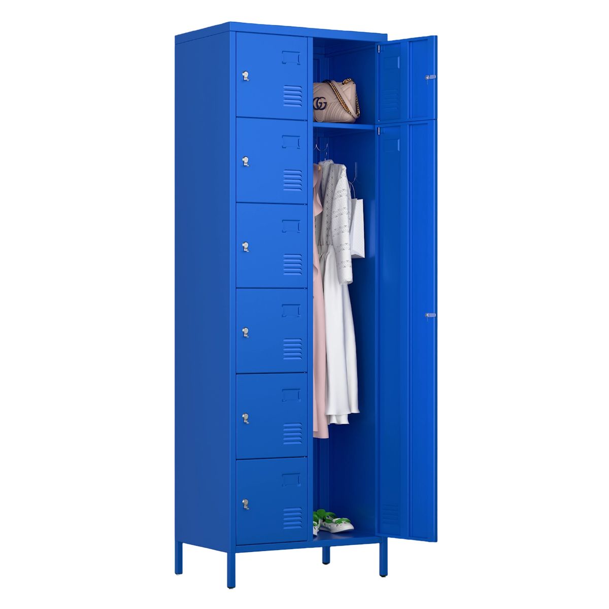 GENERICO - Casillero metálico alto 7+1 puertas - 8DPL-BLUE