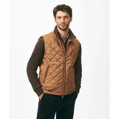 BROOKS BROTHERS - Chaqueta Hombre Diamond Quilted Vest Café