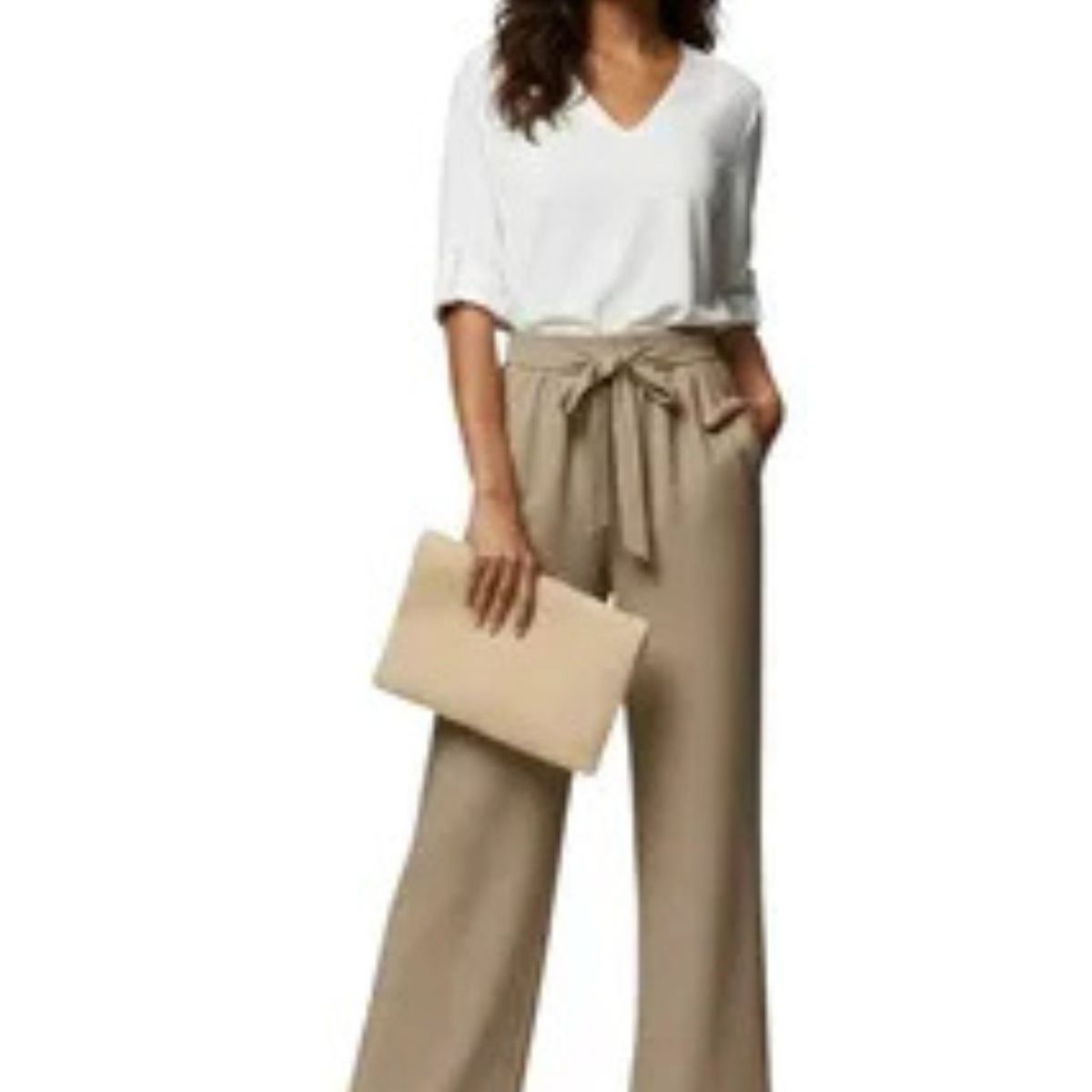 LOOK SHOP - Pantalón Palazzo Casual Sueltos. Pierna Ancha Recta. Verano 461