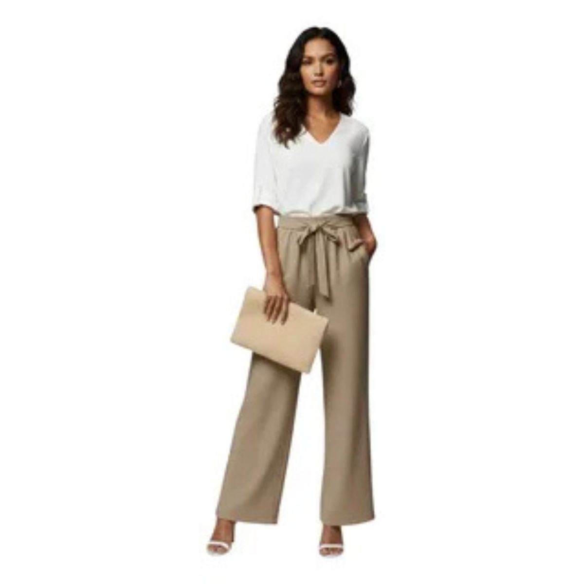 LOOK SHOP - Pantalón Palazzo Casual Sueltos. Pierna Ancha Recta. Verano 461