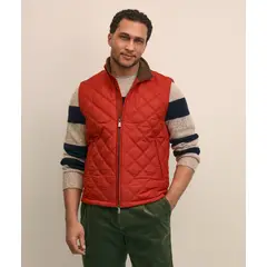 BROOKS BROTHERS - Chaqueta Hombre Diamond Quilted Vest Rojo