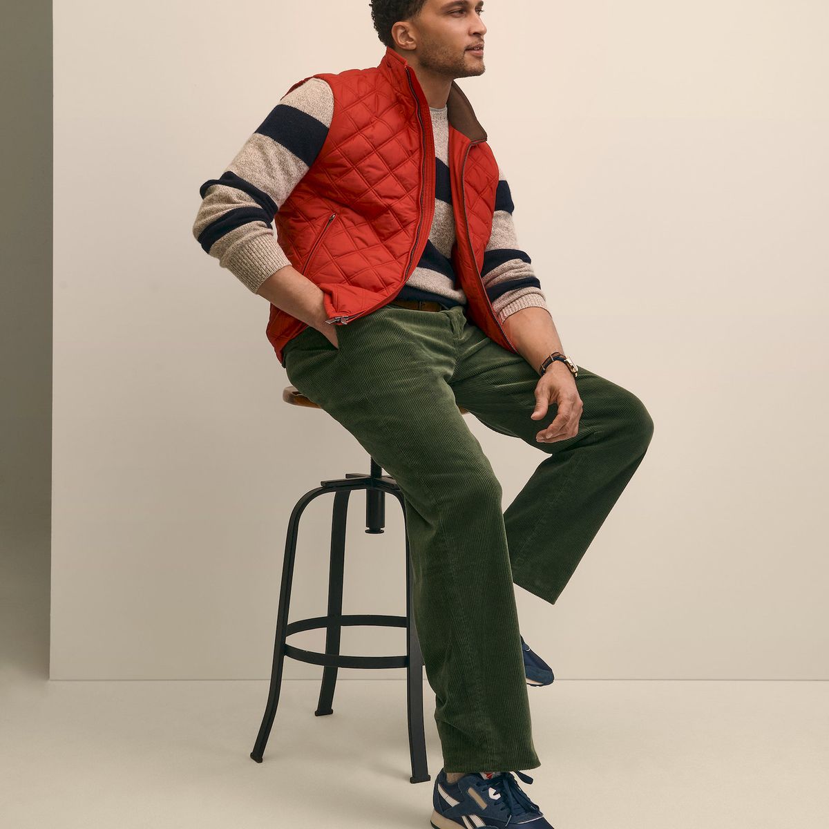 BROOKS BROTHERS - Chaqueta Hombre Diamond Quilted Vest Rojo Brooks Brothers