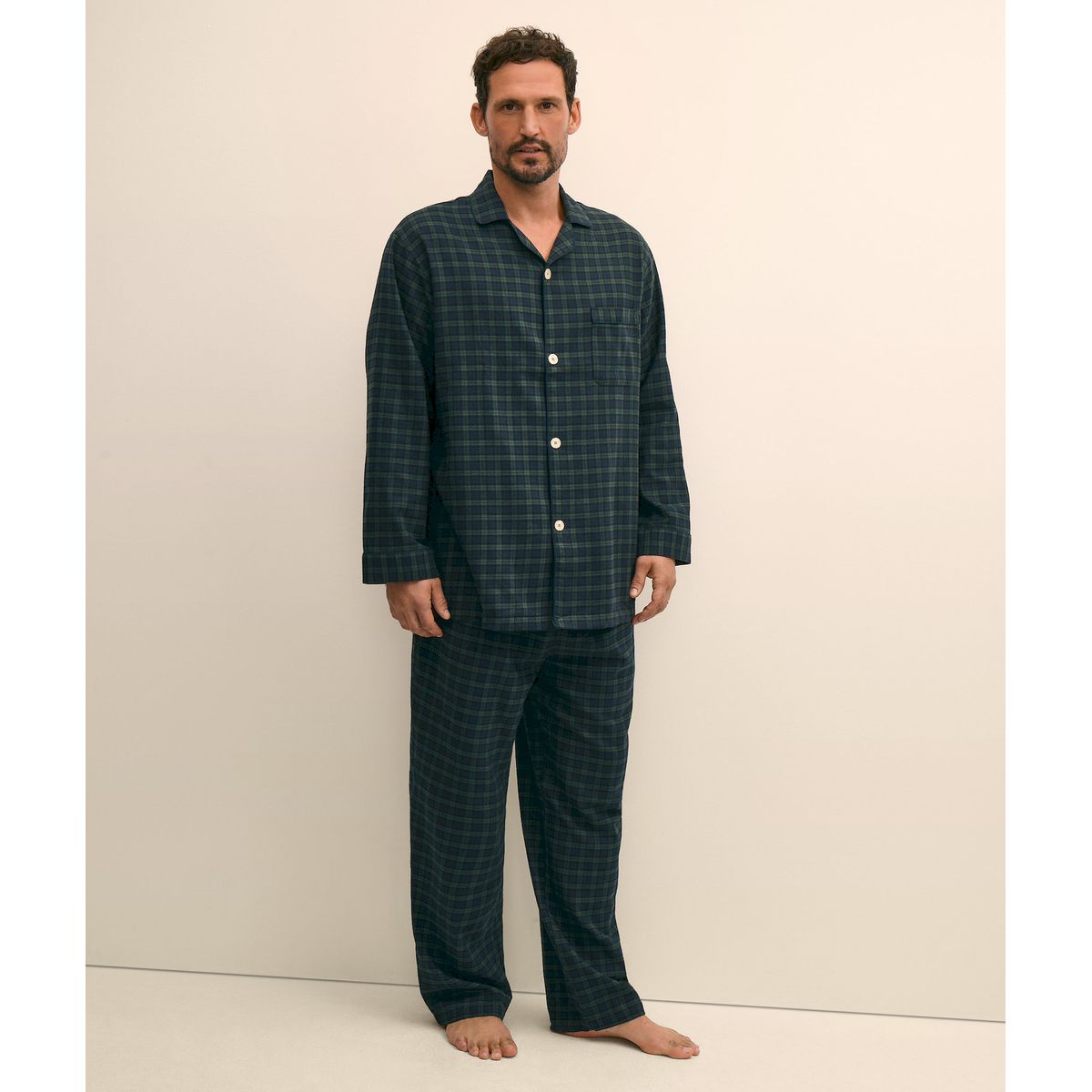 BROOKS BROTHERS - Pijama Hombre Cotton Flannel Tartan Azul Brooks Brothers