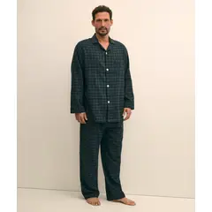 BROOKS BROTHERS - Pijama Hombre Cotton Flannel Tartan Azul