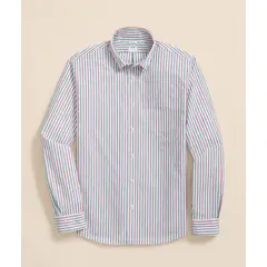 BROOKS BROTHERS - Camisa Hombre Ni Frdy Poplin Holiday Stripe Reg Verde