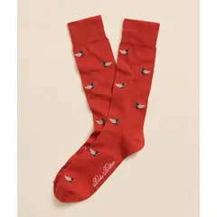 BROOKS BROTHERS - Calcetines Hombre Cotton Blend Mallard Naranjo