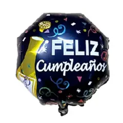 GENERICO - Globo metálico feliz cumpleaños 45cm