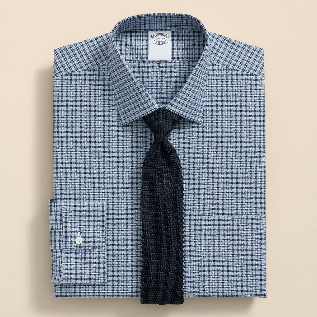 BROOKS BROTHERS - Camisa Hombre Ni Check Ain Reg - Nov Celeste Brooks Brothers