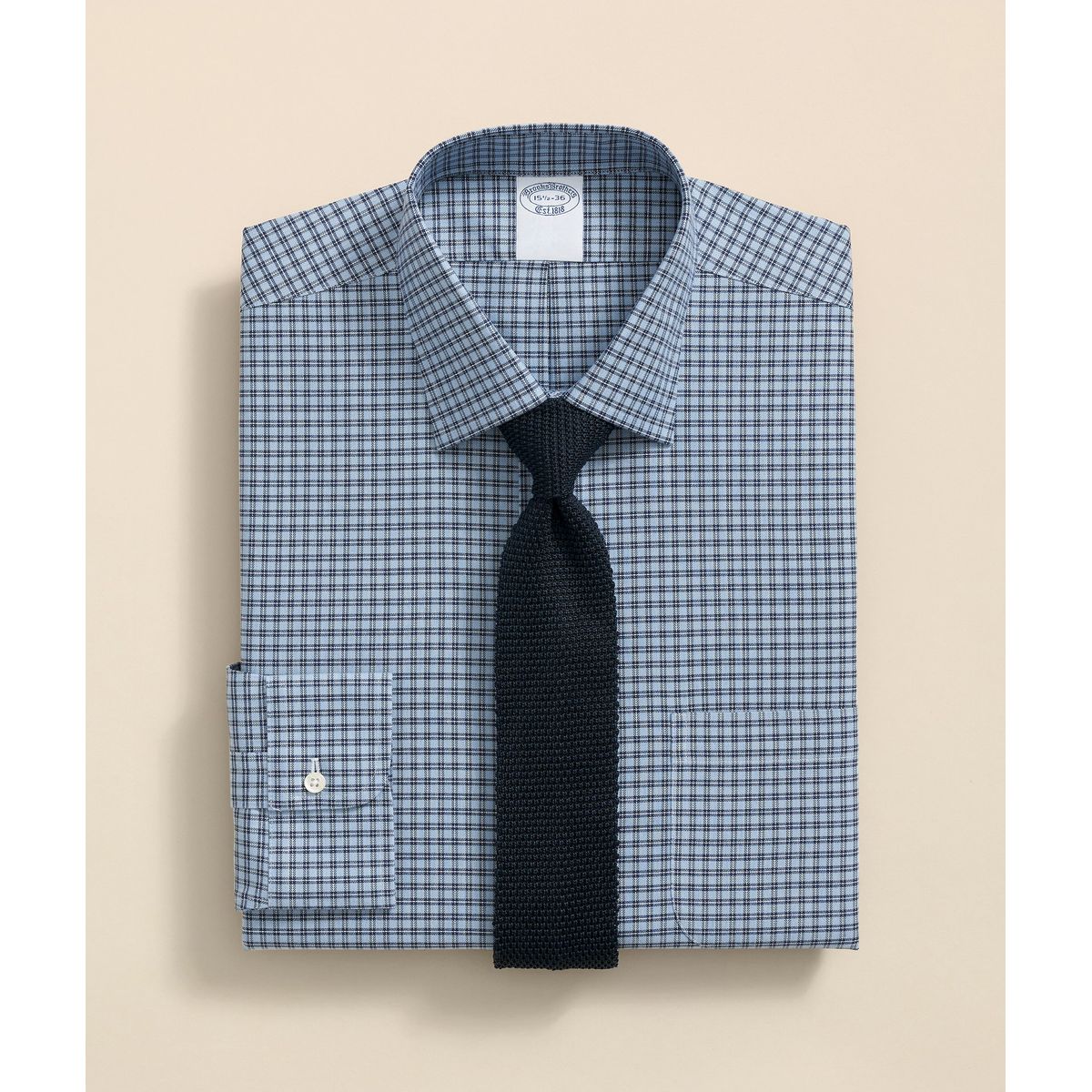 BROOKS BROTHERS - Camisa Hombre Ni Check Ain Reg - Nov Celeste Brooks Brothers