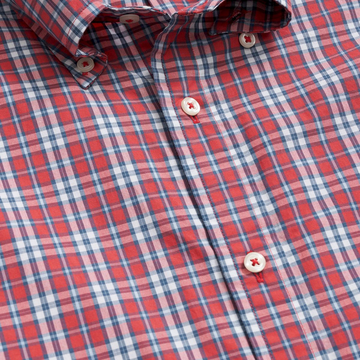 BROOKS BROTHERS - Camisa Hombre Ni Frdy Poplin Plaid Reg Rojo Brooks Brothers