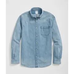 BROOKS BROTHERS - Camisa Hombre Cotton Twill Archival Denim Azul