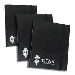 GENERICO - Pack X3 Carpetas TCG Titan Pro Negra 9 Bolsillos 360 cartas