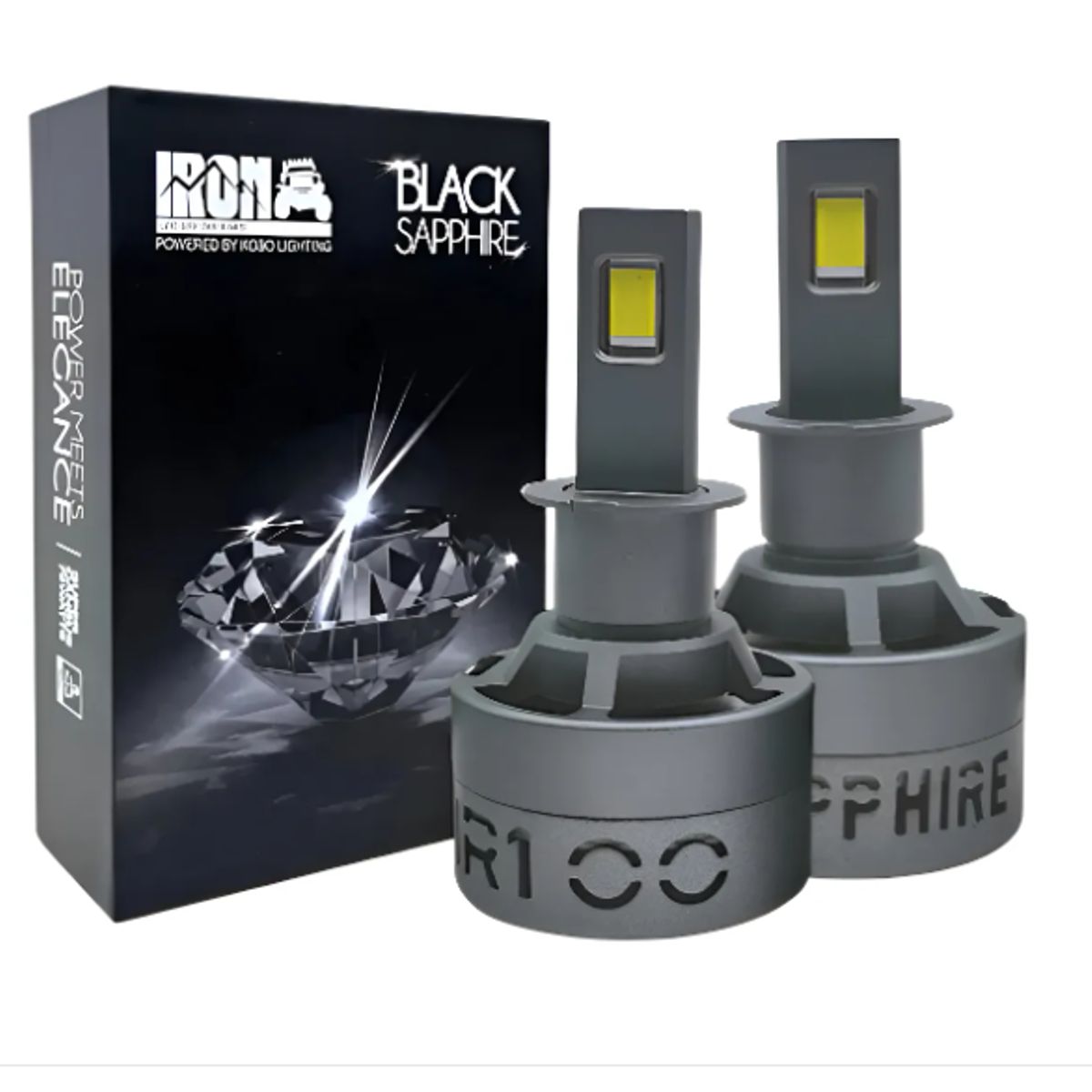 KOBO - Kit Led Iron Black Sapphire H4 - Ampolleta Auto 75W