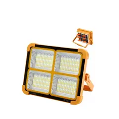 GENERICO - Reflector Solar LED Portátil 1000W Recargable Multiuso - Naranja