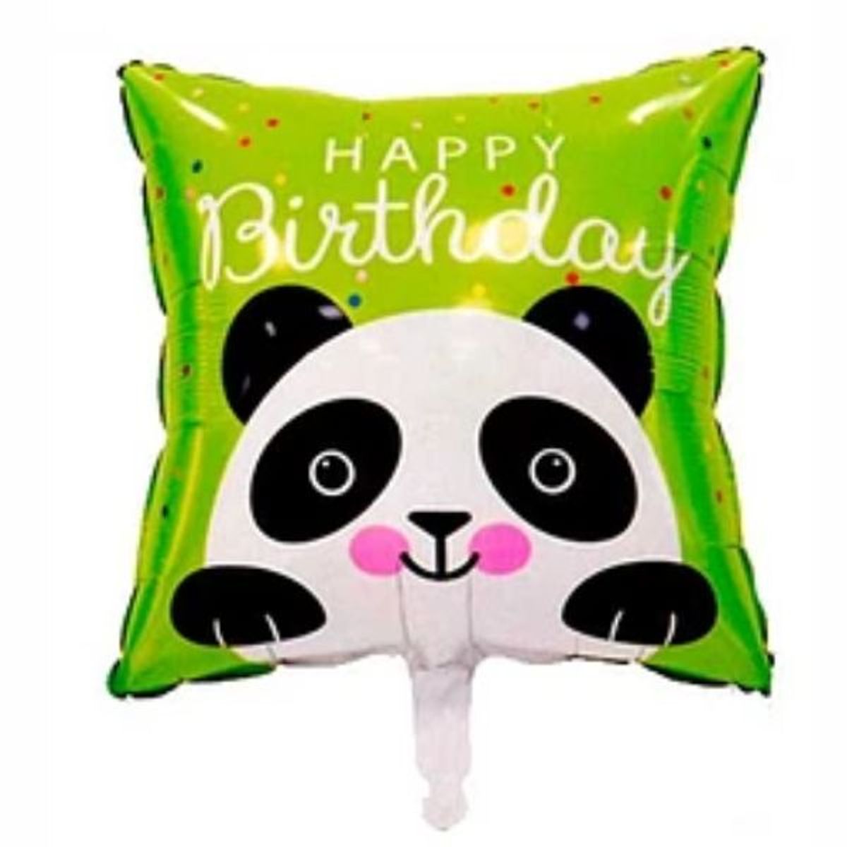 GENERICO - Globo metálico oso panda happy birthday